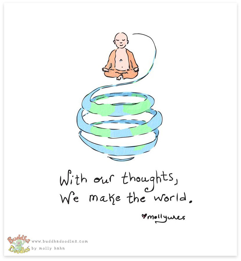 BuddhaDoodle_WithOurThoughts_byMollyHahn