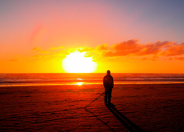 Man and the sun