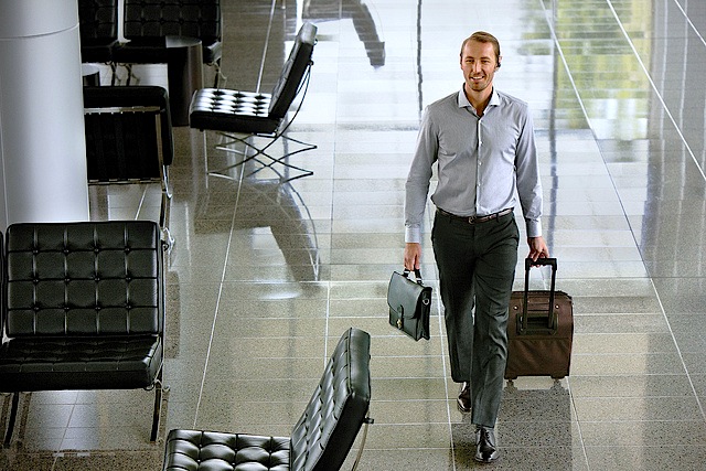 Walking Through Airport