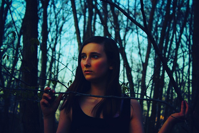Woman and Trees