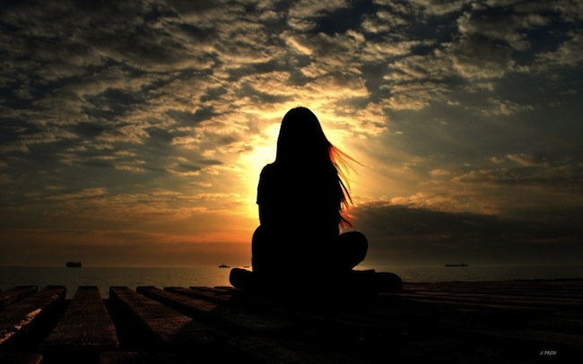 women sunset landscapes