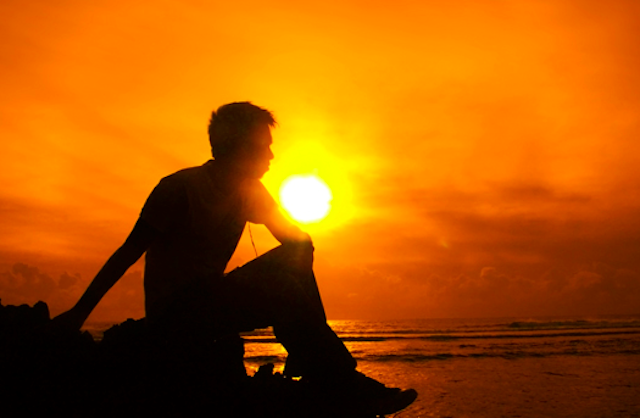Man and the sun