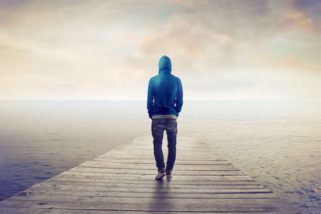 Man on a pier