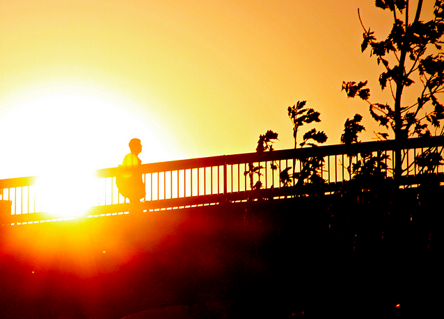 Man on a Bridge