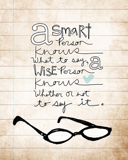 What a Wise Person Knows