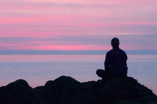 Man and Pink Sky