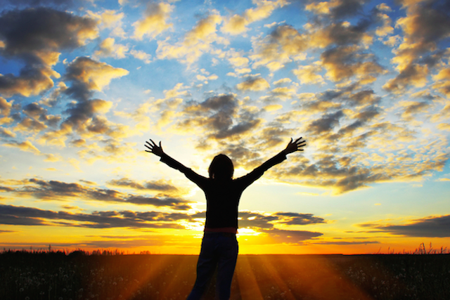 Woman and Sunset