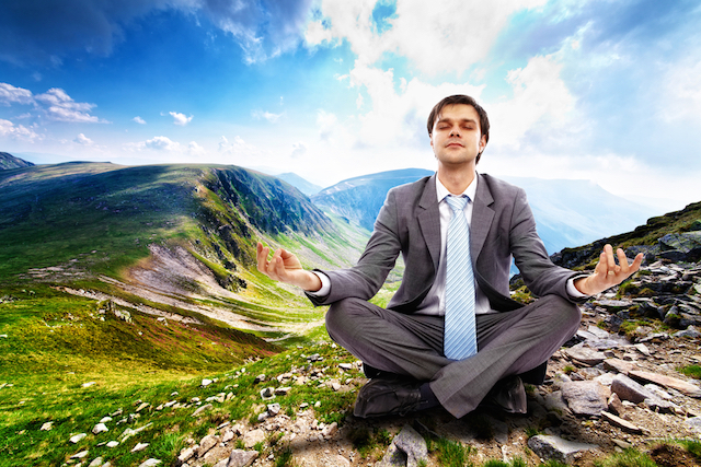 Businessman Meditating
