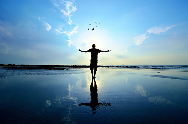 Man with Raised Arms
