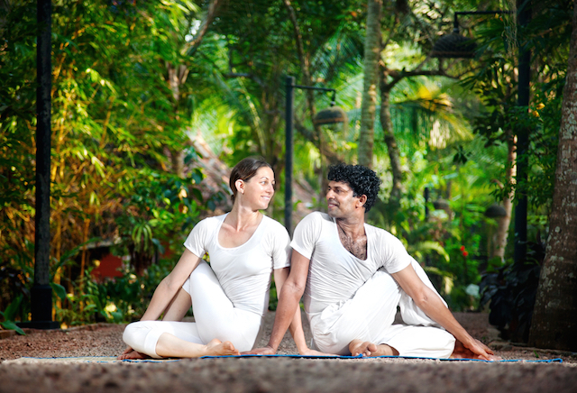 Couple Doing Yoga