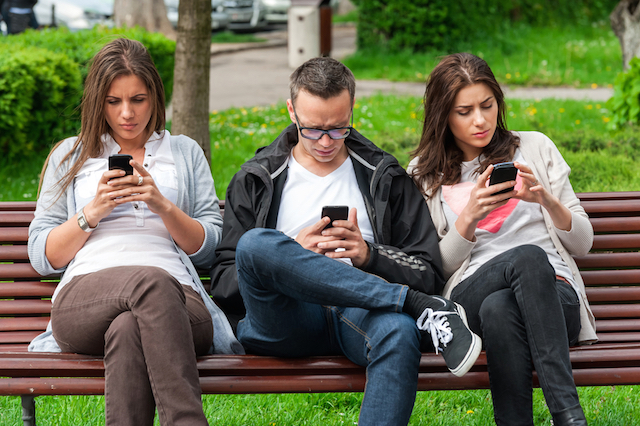 Friends on Cell Phones