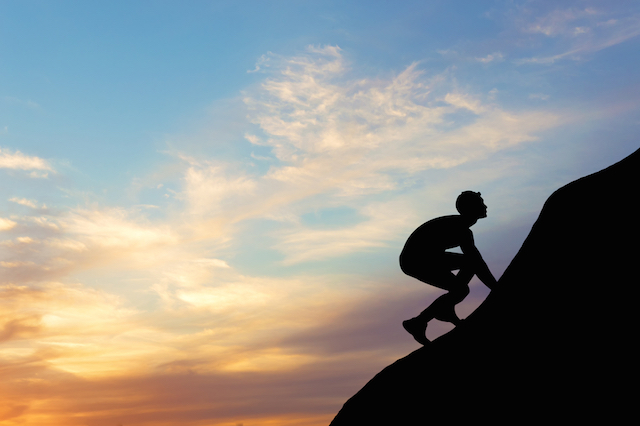 Man Climbing Up