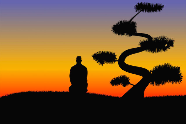 Man Sitting Under Tree