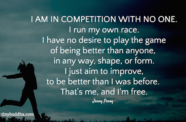 I run my own race