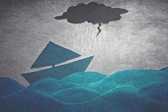 Boat in a Storm