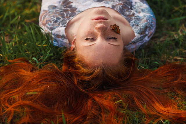 Woman with Butterfly