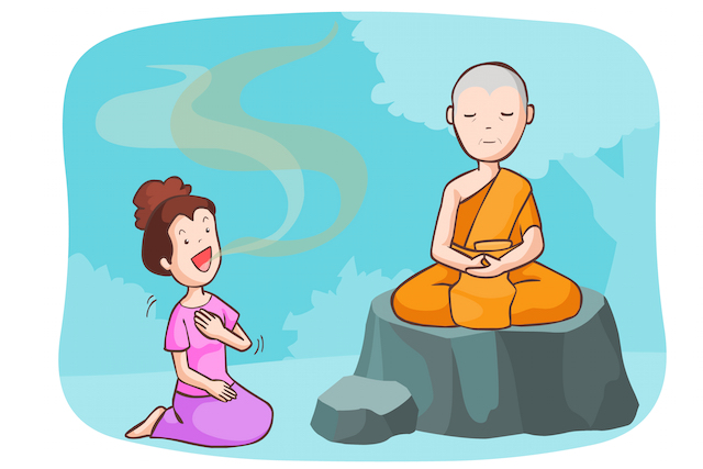 Monk Meditating