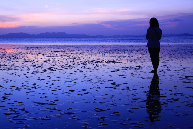 Woman Alone by the Sea