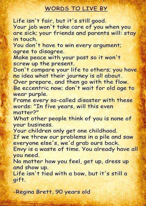 Words to Live By
