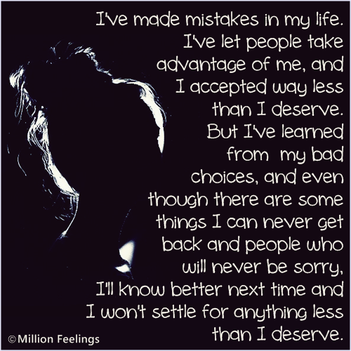 I've made mistakes