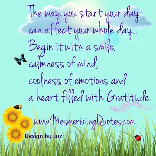 The way you start your day