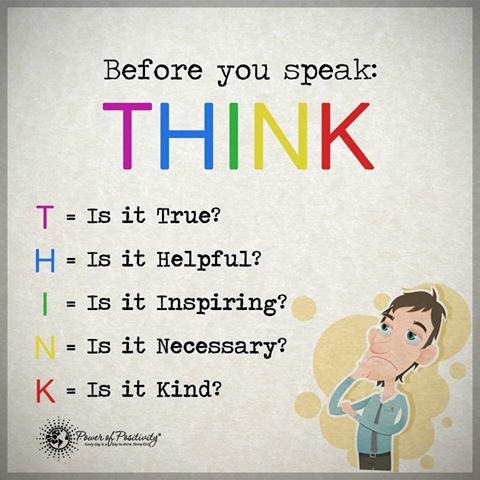 Think Before You Speak