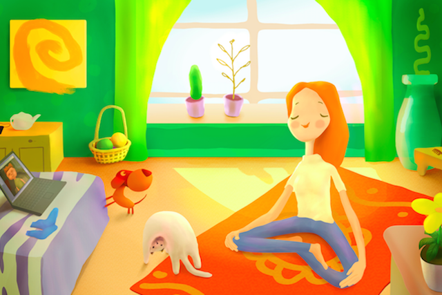 Girl Doing Yoga