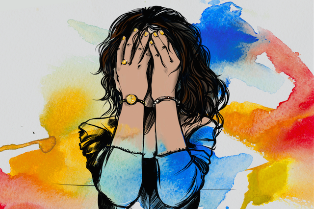 Stressed woman