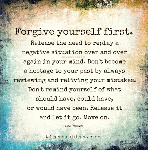 Forgive yourself first