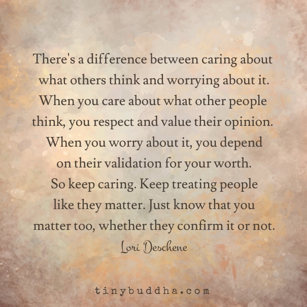 Caring vs worrying