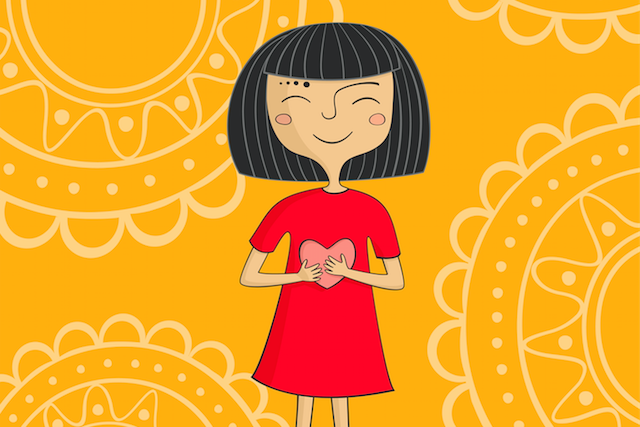 Girl with heart