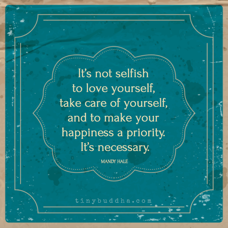 Its not selfish