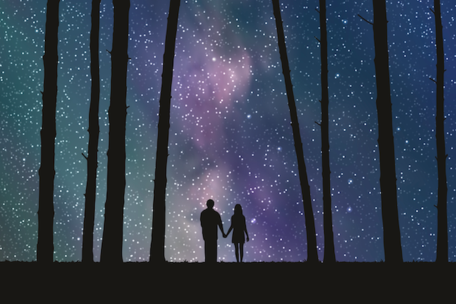 Couple in a forest