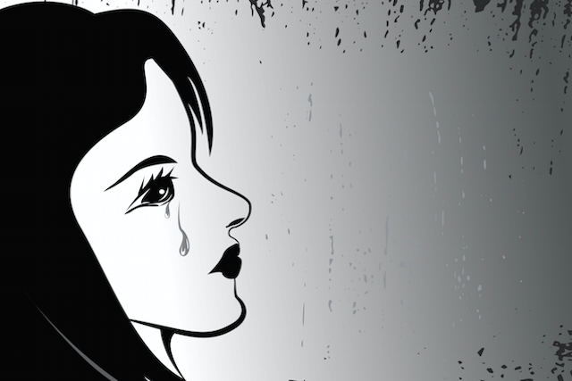 Woman crying