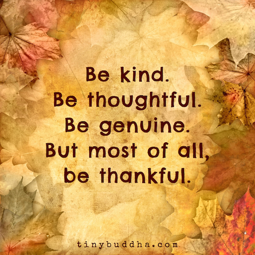 Be thankful