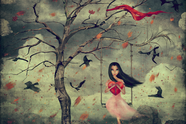 Girl on a swing