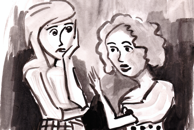Woman chatting