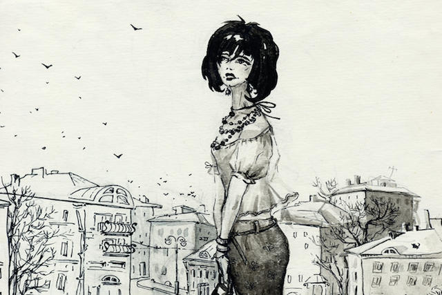 Woman lost in thought