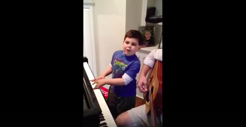 Ethan, a 6-Year Old Boy with Autism, Plays Piano Man