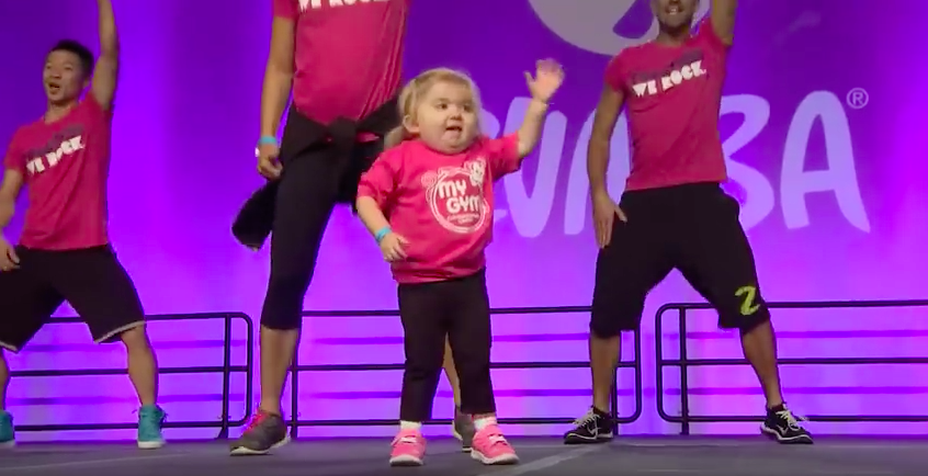 Tiny Tot Lights Up the Stage Dancing at Zumba Conference