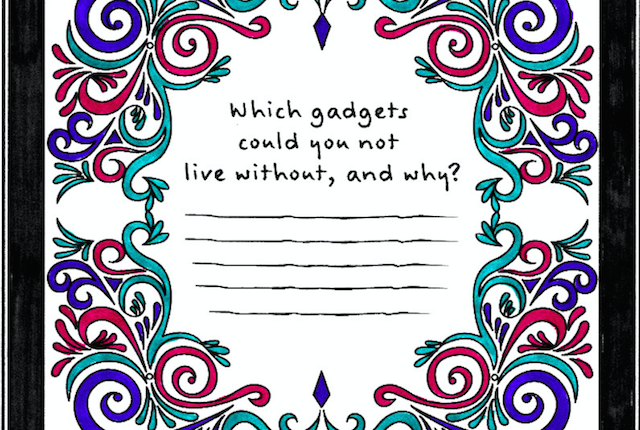 Technology Coloring Page from Tiny Buddha’s Gratitude Journal