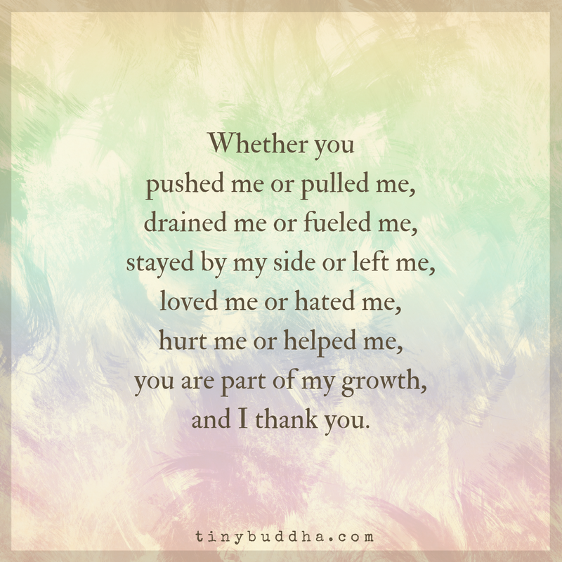You Are Part of My Growth, and I Thank You