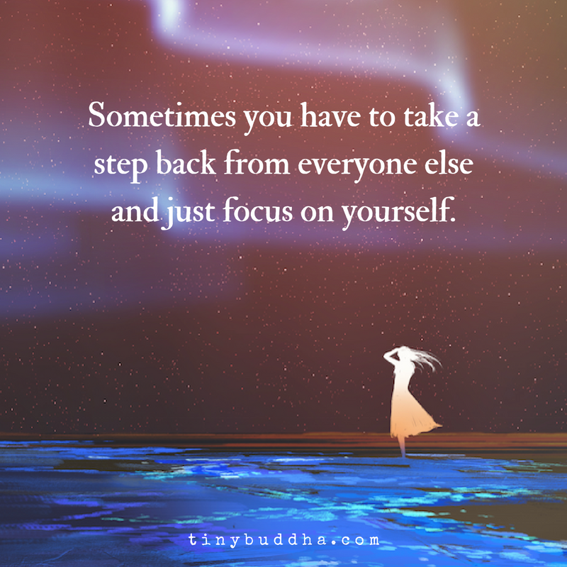 Sometimes You Just Have to Focus on Yourself