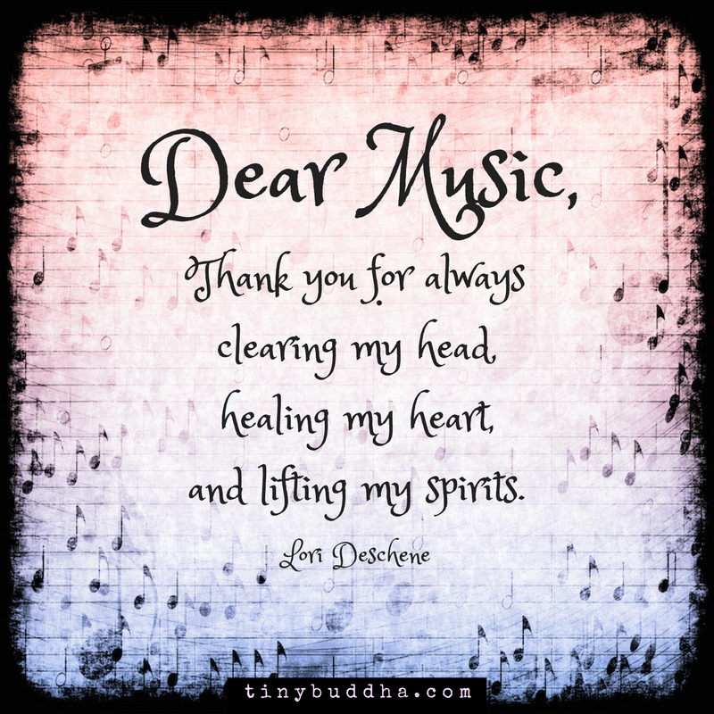 Thank You, Music, For…