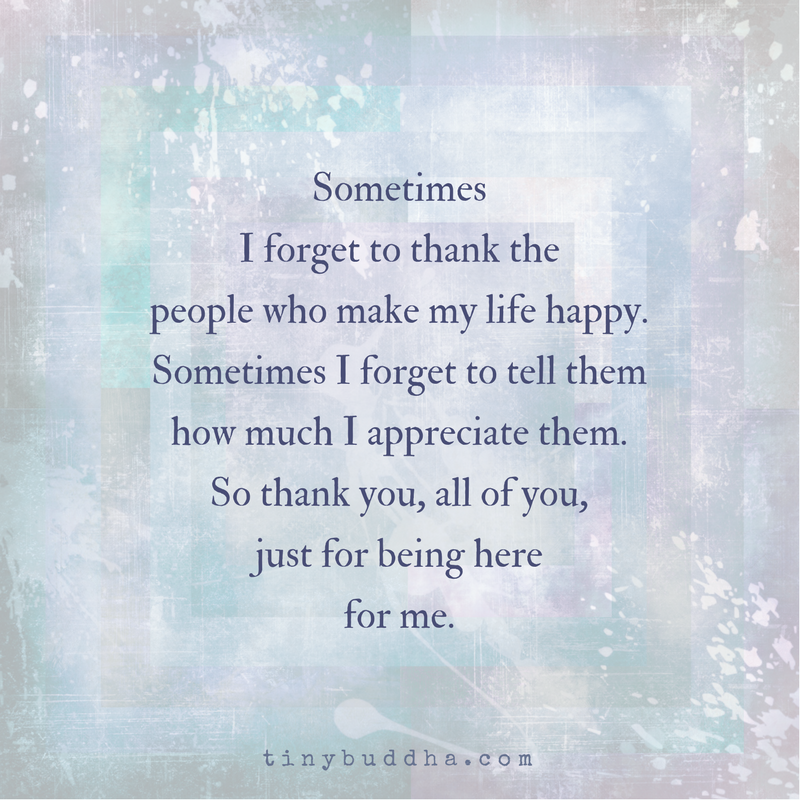 Thank You Just for Being Here for Me