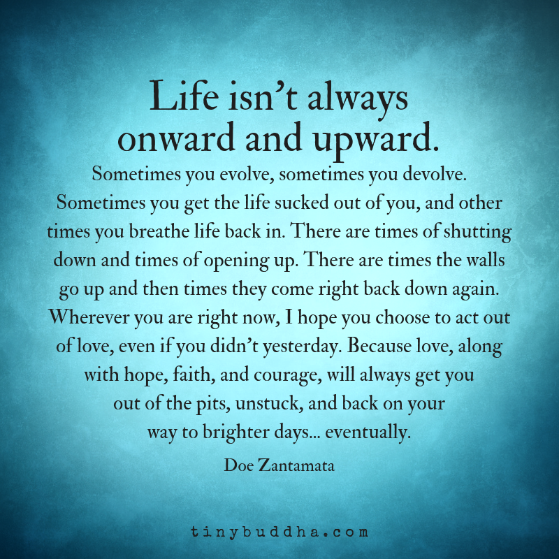 Life Isn’t Always Onward and Upward