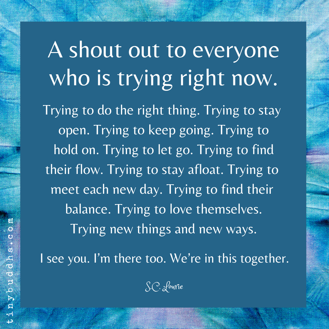 A Shout Out to Everyone Who Is Trying Right Now