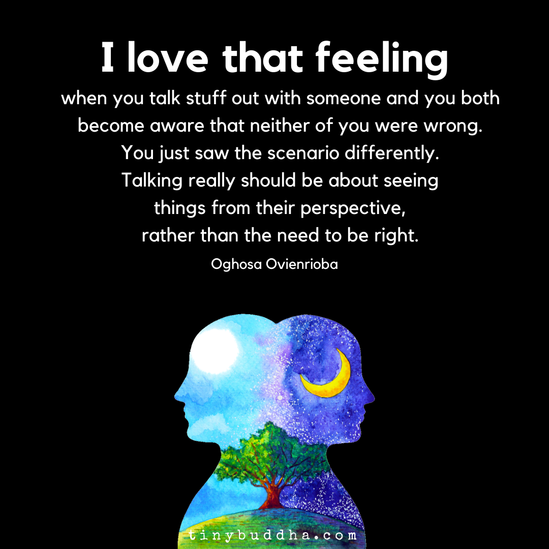 Talking Should Be About Seeing Things from a Different Perspective