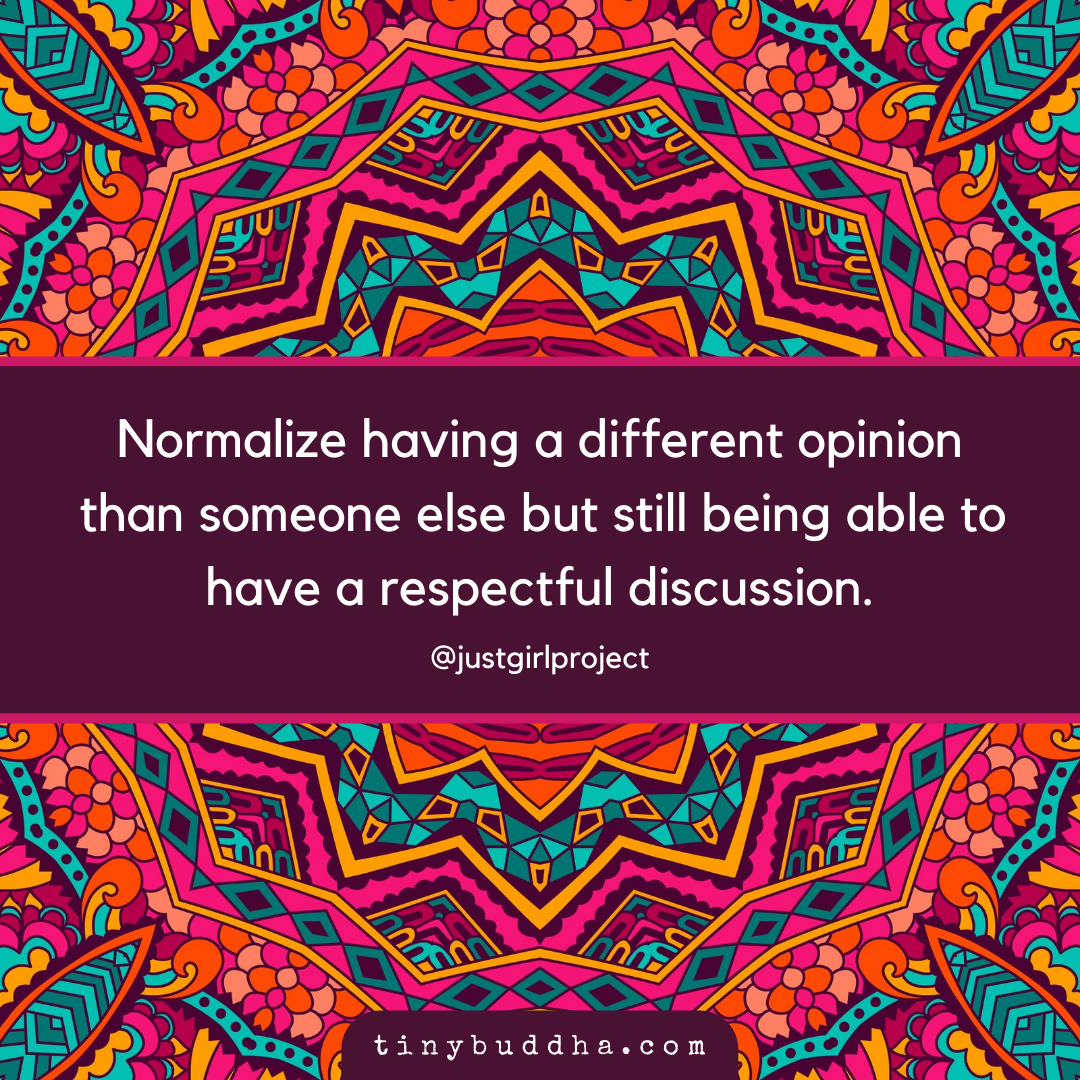 Normalize Having a Different Opinion