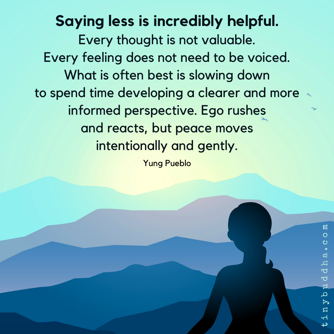 Saying Less Is Incredibly Helpful